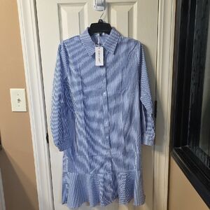 Blue Striped Women's Dress